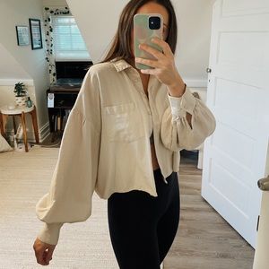 Topshop cropped blouse
